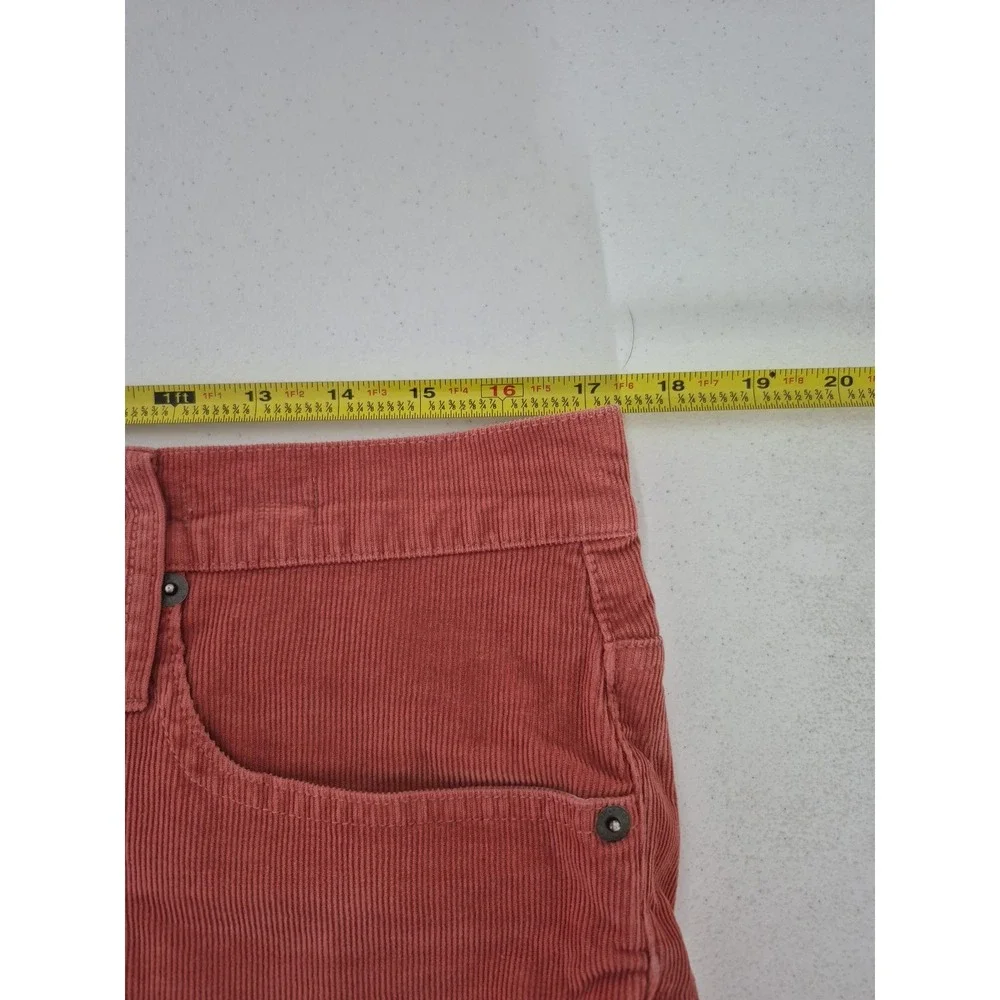 J Crew Pants Mens 34x27Act (T32) Orange‎ Corduroy Preppy Vintage Slim Chino